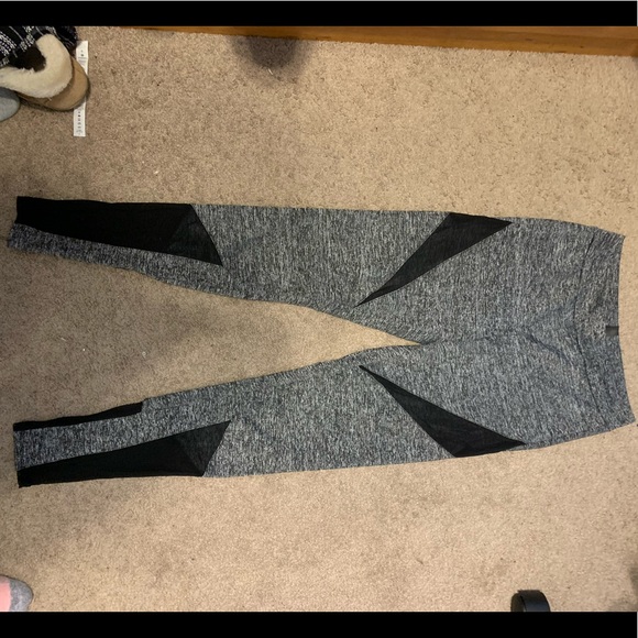 Grey Mesh Shein Leggings - Picture 1 of 3